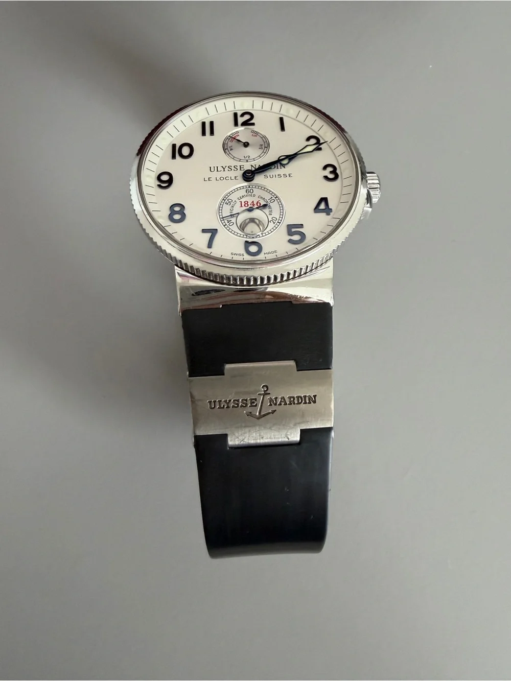 Rare Ulysse Nardin Maxi Marine 41mm Auto White Dial w/ Box